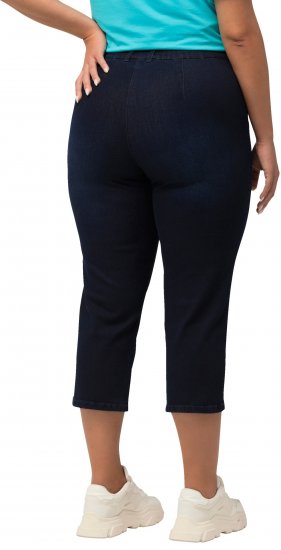 Ulla Popken Cropped Stretch Blend Mony Jeans Denim Blue - Τζιν & Παντελόνια για Γυναίκες σε Μεγάλες Μεγέθη – Plus Size - 