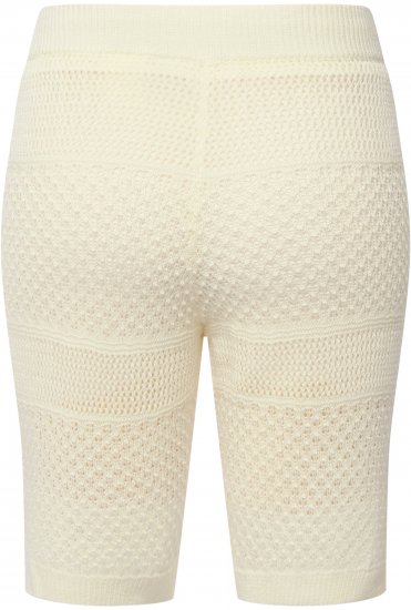 Ulla Popken Crochet Bermuda Layered Look Shorts White - Τζιν & Παντελόνια για Γυναίκες σε Μεγάλες Μεγέθη – Plus Size - 