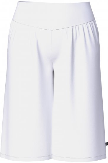 Ulla Popken Wide Leg Flared Bermuda Shorts White - Τζιν & Παντελόνια για Γυναίκες σε Μεγάλες Μεγέθη – Plus Size - 