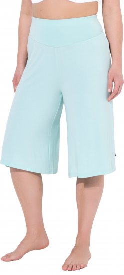 Ulla Popken Wide Leg Flared Bermuda Shorts Blue - Τζιν & Παντελόνια για Γυναίκες σε Μεγάλες Μεγέθη – Plus Size - 