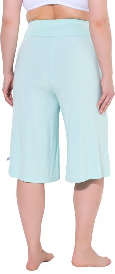 Ulla Popken Wide Leg Flared Bermuda Shorts Blue - Τζιν & Παντελόνια για Γυναίκες σε Μεγάλες Μεγέθη – Plus Size - 