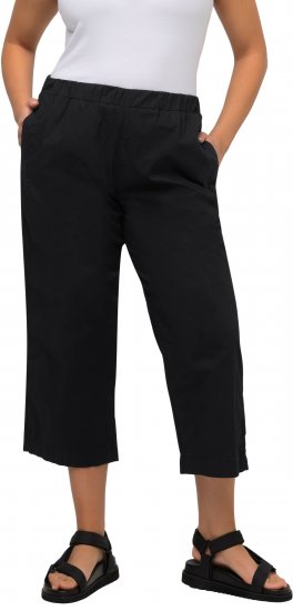 Ulla Popken Cropped Ruby Fit Pants Black - Τζιν & Παντελόνια για Γυναίκες σε Μεγάλες Μεγέθη – Plus Size - 
