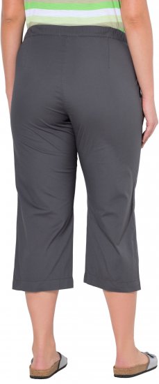 Ulla Popken Cropped Ruby Fit Pants Graphite Grey - Τζιν & Παντελόνια για Γυναίκες σε Μεγάλες Μεγέθη – Plus Size - 