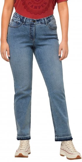 Ulla Popken Wide Leg Stretch Fit Mandy Jeans Light Blue Denim - Τζιν & Παντελόνια για Γυναίκες σε Μεγάλες Μεγέθη – Plus Size - 