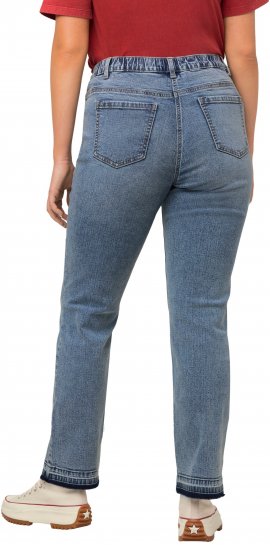 Ulla Popken Wide Leg Stretch Fit Mandy Jeans Light Blue Denim - Τζιν & Παντελόνια για Γυναίκες σε Μεγάλες Μεγέθη – Plus Size - 