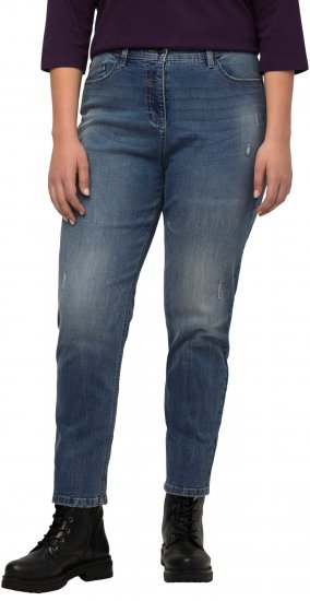 Ulla Popken Thermal Mom Jeans Blue Denim - Τζιν & Παντελόνια για Γυναίκες σε Μεγάλες Μεγέθη – Plus Size - 