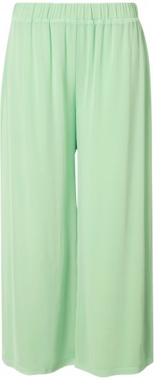 Ulla Popken Layered Chiffon Wide Leg Pants Green - Τζιν & Παντελόνια για Γυναίκες σε Μεγάλες Μεγέθη – Plus Size - 