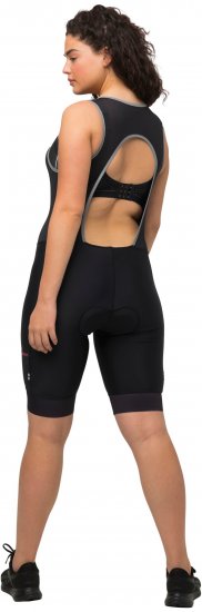 Ulla Popken Padded Cycling Zip Front Bodysuit Black - Τζιν & Παντελόνια για Γυναίκες σε Μεγάλες Μεγέθη – Plus Size - 