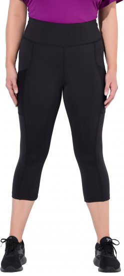 Ulla Popken Cropped High Waisted Leggings Black - Τζιν & Παντελόνια για Γυναίκες σε Μεγάλες Μεγέθη – Plus Size - 
