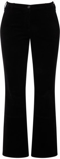Ulla Popken Mandy Corduroy Pants Black - Τζιν & Παντελόνια για Γυναίκες σε Μεγάλες Μεγέθη – Plus Size - 