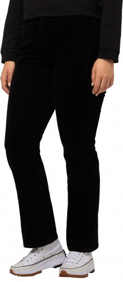 Ulla Popken Mandy Corduroy Pants Black - Τζιν & Παντελόνια για Γυναίκες σε Μεγάλες Μεγέθη – Plus Size - 