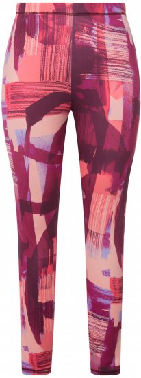 Ulla Popken Abstract Print Ski Leggings Red - Τζιν & Παντελόνια για Γυναίκες σε Μεγάλες Μεγέθη – Plus Size - 