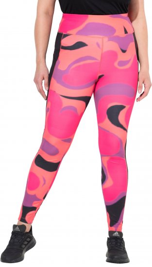 Ulla Popken Abstract Print Quick Dry Leggings Purple - Τζιν & Παντελόνια για Γυναίκες σε Μεγάλες Μεγέθη – Plus Size - 