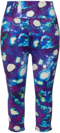 Ulla Popken Neon Bubble Quick Dry Leggings Blue - Τζιν & Παντελόνια για Γυναίκες σε Μεγάλες Μεγέθη – Plus Size - 