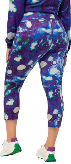 Ulla Popken Neon Bubble Quick Dry Leggings Blue - Τζιν & Παντελόνια για Γυναίκες σε Μεγάλες Μεγέθη – Plus Size - 