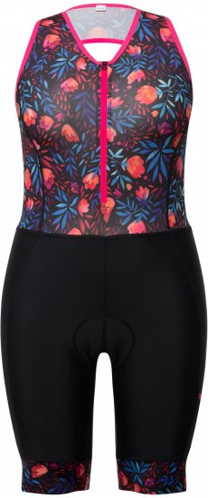 Ulla Popken Functional Padded Zip Front Cycling Leotard Black - Τζιν & Παντελόνια για Γυναίκες σε Μεγάλες Μεγέθη – Plus Size - 