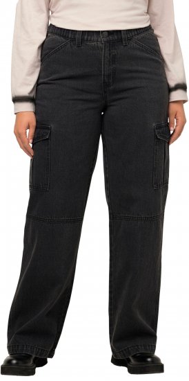 Ulla Popken Mandy Cargo Jeans Black - Τζιν & Παντελόνια για Γυναίκες σε Μεγάλες Μεγέθη – Plus Size - 