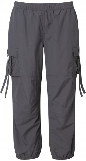 Ulla Popken Elastic Waist Cargo Pants Graphite Grey - Τζιν & Παντελόνια για Γυναίκες σε Μεγάλες Μεγέθη – Plus Size - 