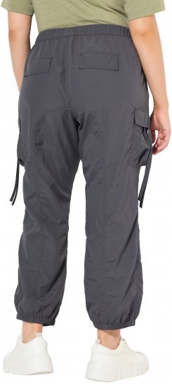 Ulla Popken Elastic Waist Cargo Pants Graphite Grey - Τζιν & Παντελόνια για Γυναίκες σε Μεγάλες Μεγέθη – Plus Size - 
