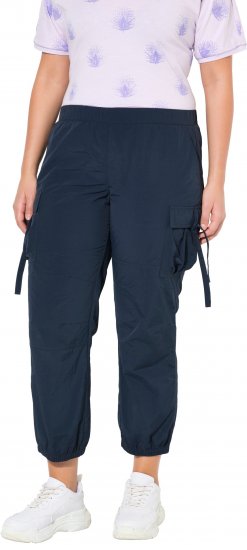 Ulla Popken Elastic Waist Cargo Pants Navy - Τζιν & Παντελόνια για Γυναίκες σε Μεγάλες Μεγέθη – Plus Size - 