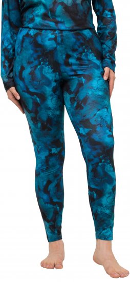 Ulla Popken Ink Print Functional Ski Leggings Blue - Τζιν & Παντελόνια για Γυναίκες σε Μεγάλες Μεγέθη – Plus Size - 