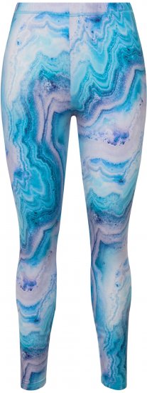 Ulla Popken Marble Ski Leggings Blue - Τζιν & Παντελόνια για Γυναίκες σε Μεγάλες Μεγέθη – Plus Size - 