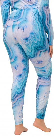 Ulla Popken Marble Ski Leggings Blue - Τζιν & Παντελόνια για Γυναίκες σε Μεγάλες Μεγέθη – Plus Size - 
