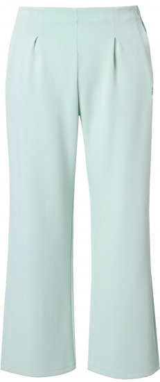 Ulla Popken Box Pleat Stretch Fit Yoga Pants Light Blue - Τζιν & Παντελόνια για Γυναίκες σε Μεγάλες Μεγέθη – Plus Size - 