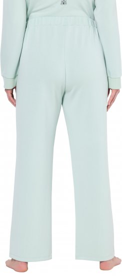 Ulla Popken Box Pleat Stretch Fit Yoga Pants Light Blue - Τζιν & Παντελόνια για Γυναίκες σε Μεγάλες Μεγέθη – Plus Size - 