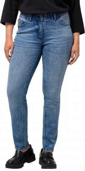 Ulla Popken Distressed Wash Jeans Blue - Τζιν & Παντελόνια για Γυναίκες σε Μεγάλες Μεγέθη – Plus Size - 