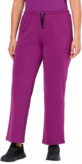 Ulla Popken Straight Leg Joggers Purple - Τζιν & Παντελόνια για Γυναίκες σε Μεγάλες Μεγέθη – Plus Size - 