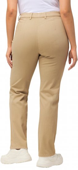 Ulla Popken Mony Tapered Leg Zip Pocket Pants Dark Putty - Τζιν & Παντελόνια για Γυναίκες σε Μεγάλες Μεγέθη – Plus Size - 