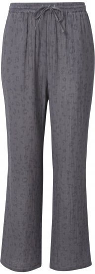 Ulla Popken Muslin Pull On Pants Black - Τζιν & Παντελόνια για Γυναίκες σε Μεγάλες Μεγέθη – Plus Size - 