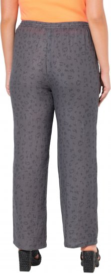 Ulla Popken Muslin Pull On Pants Black - Τζιν & Παντελόνια για Γυναίκες σε Μεγάλες Μεγέθη – Plus Size - 