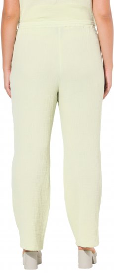 Ulla Popken Muslin Pull On Pants Green - Τζιν & Παντελόνια για Γυναίκες σε Μεγάλες Μεγέθη – Plus Size - 