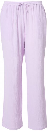 Ulla Popken Muslin Pull On Pants Purple - Τζιν & Παντελόνια για Γυναίκες σε Μεγάλες Μεγέθη – Plus Size - 