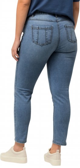Ulla Popken Rhinestone Detail Stretch Fit Skinny Jeans Blue - Τζιν & Παντελόνια για Γυναίκες σε Μεγάλες Μεγέθη – Plus Size - 