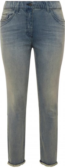 Ulla Popken Fringed Hem Sarah Jeans Blue - Τζιν & Παντελόνια για Γυναίκες σε Μεγάλες Μεγέθη – Plus Size - 