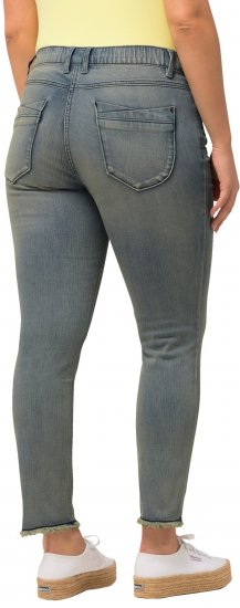 Ulla Popken Fringed Hem Sarah Jeans Blue - Τζιν & Παντελόνια για Γυναίκες σε Μεγάλες Μεγέθη – Plus Size - 