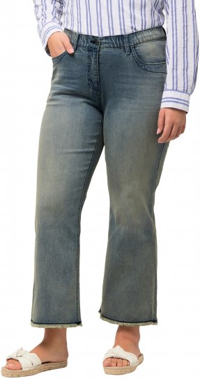 Ulla Popken Fringed Leg Mandy Jeans Blue - Τζιν & Παντελόνια για Γυναίκες σε Μεγάλες Μεγέθη – Plus Size - 