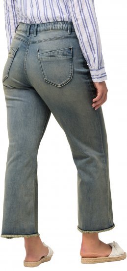 Ulla Popken Fringed Leg Mandy Jeans Blue - Τζιν & Παντελόνια για Γυναίκες σε Μεγάλες Μεγέθη – Plus Size - 