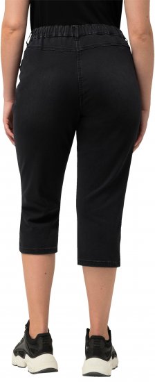 Ulla Popken Sienna Stretch Denim Capris Black - Τζιν & Παντελόνια για Γυναίκες σε Μεγάλες Μεγέθη – Plus Size - 