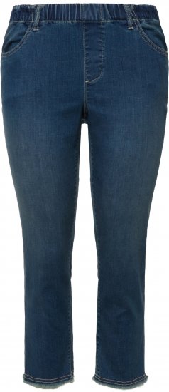 Ulla Popken Cropped Narrow Leg Jeans Blue Denim - Τζιν & Παντελόνια για Γυναίκες σε Μεγάλες Μεγέθη – Plus Size - 