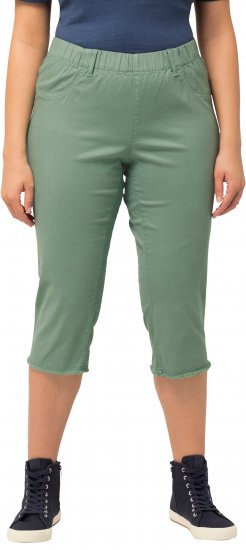 Ulla Popken Stretch Fit Raw Hem Moss Green - Τζιν & Παντελόνια για Γυναίκες σε Μεγάλες Μεγέθη – Plus Size - 