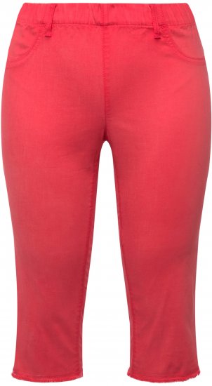 Ulla Popken Stretch Fit Raw Hem Capris Dark Coral - Τζιν & Παντελόνια για Γυναίκες σε Μεγάλες Μεγέθη – Plus Size - 