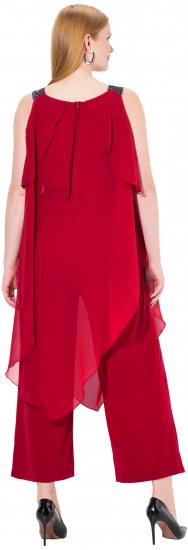 Ulla Popken Layered Chiffon Jumpsuit - Τζιν & Παντελόνια για Γυναίκες σε Μεγάλες Μεγέθη – Plus Size - 