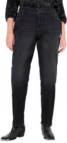 Ulla Popken Decorative Seam Boyfriend Jeans Dark Teal - Τζιν & Παντελόνια για Γυναίκες σε Μεγάλες Μεγέθη – Plus Size - 