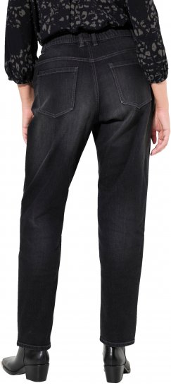 Ulla Popken Decorative Seam Boyfriend Jeans Dark Teal - Τζιν & Παντελόνια για Γυναίκες σε Μεγάλες Μεγέθη – Plus Size - 