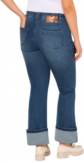 Ulla Popken Wide Cuff Stretch Fit Jeans Blue Denim - Τζιν & Παντελόνια για Γυναίκες σε Μεγάλες Μεγέθη – Plus Size - 