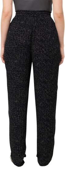 Ulla Popken Speckled Crepe Pull On Pants Black - Τζιν & Παντελόνια για Γυναίκες σε Μεγάλες Μεγέθη – Plus Size - 